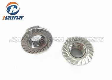 Thép không gỉ M12 DIN6923 Đai ốc mặt bích hình răng cưa trong kho