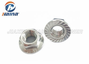 Thép không gỉ M12 DIN6923 Đai ốc mặt bích hình răng cưa trong kho