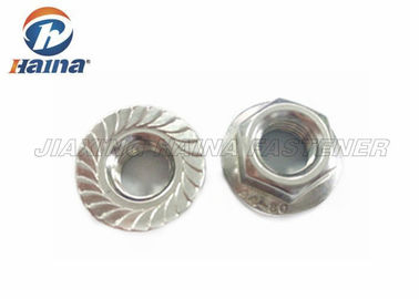Thép không gỉ M12 DIN6923 Đai ốc mặt bích hình răng cưa trong kho