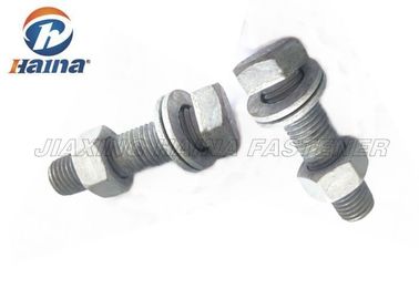Right Thread Hex Head Bolts Zinc Plated Gray Color M16 * 85 For Chemical Industry