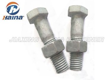 Right Thread Hex Head Bolts Zinc Plated Gray Color M16 * 85 For Chemical Industry