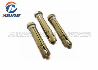 Bốn mảnh vỏ hạng nặng M10 Thép carbon Gr.4.8 Bu lông mạ kẽm vàng