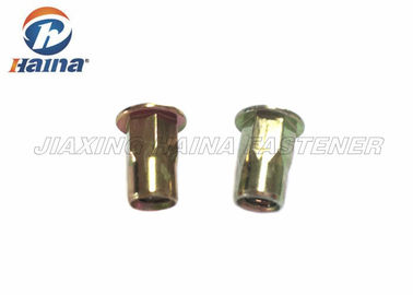 Thép carbon 4,8 6,8 Half Hex Mạ kẽm vàng Đinh tán đinh tán