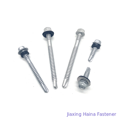 SS304 SS410 Đầu bích hình lục giác Vít kim loại tự khoan Bi