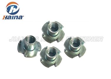 Mạ kẽm Haina Chốt tùy chỉnh Đầu vuông Gr 4,8 Tee Nut / T Nut với 4 ngạnh