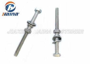 Thép không gỉ 304 316 M20 X 90mm Chốt và đai ốc đầu lục giác với vòng đệm