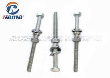 Độ bền cao Thép không gỉ 316 nửa ren hex bu lông và đai ốc có vòng đệm