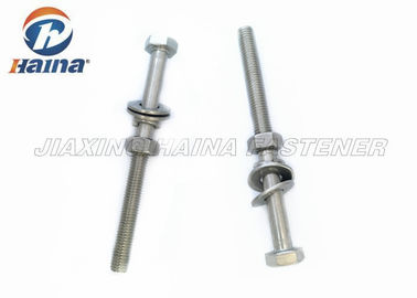 Độ bền cao Thép không gỉ 316 nửa ren hex bu lông và đai ốc có vòng đệm