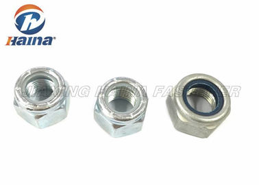 Stainless Steel Hex Head Nuts With Nylon Insert Lock Electroplating ASME B18.16.6