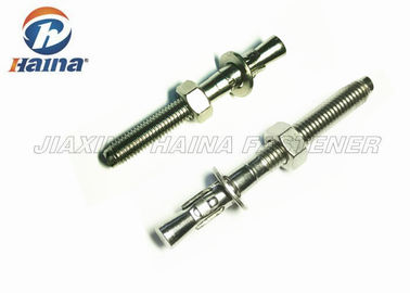M10 X 80 Mạ kẽm trắng Mạ nguội rèn toàn bộ mỏ neo nêm bu lông