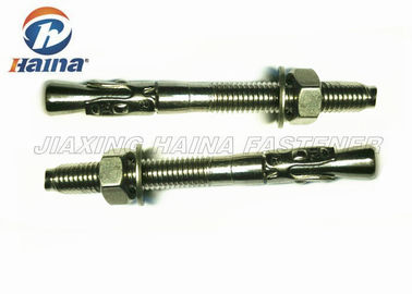 M10 X 80 Mạ kẽm trắng Mạ nguội rèn toàn bộ mỏ neo nêm bu lông
