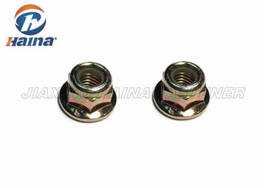Stock Hex Flange Nylon Insert Lock Nut M16 Carbon Steel Zinc Plated Finish