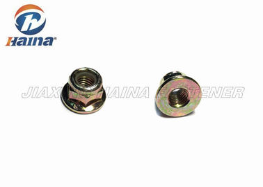 Stock Hex Flange Nylon Insert Lock Nut M16 Carbon Steel Zinc Plated Finish