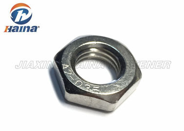 Stainless Steel Hex Nuts SS304 SS316 , Hexagon Thin Nuts Chrome Plated DIN 936