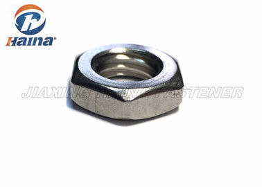 Stainless Steel Hex Nuts SS304 SS316 , Hexagon Thin Nuts Chrome Plated DIN 936
