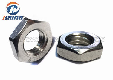 Stainless Steel Hex Nuts SS304 SS316 , Hexagon Thin Nuts Chrome Plated DIN 936