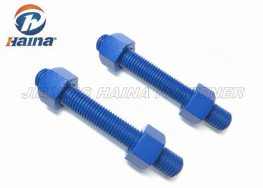 ASTM A193 B7 thép carbon Đinh tán thép thanh ren màu xanh Bu lông và đai ốc