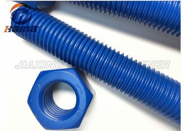 ASTM A193 B7 thép carbon Đinh tán thép thanh ren màu xanh Bu lông và đai ốc