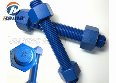 ASTM A193 B7 thép carbon Đinh tán thép thanh ren màu xanh Bu lông và đai ốc