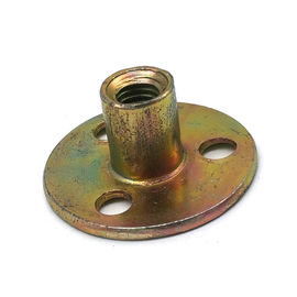 Đế tròn mạ kẽm màu vàng M10 loại T Đai ốc với đế tròn 3 lỗ