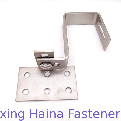 Bảng điều khiển năng lượng mặt trời bằng thép không gỉ A4 Lắp đặt tùy chỉnh Móc mái ngói có thể điều chỉnh